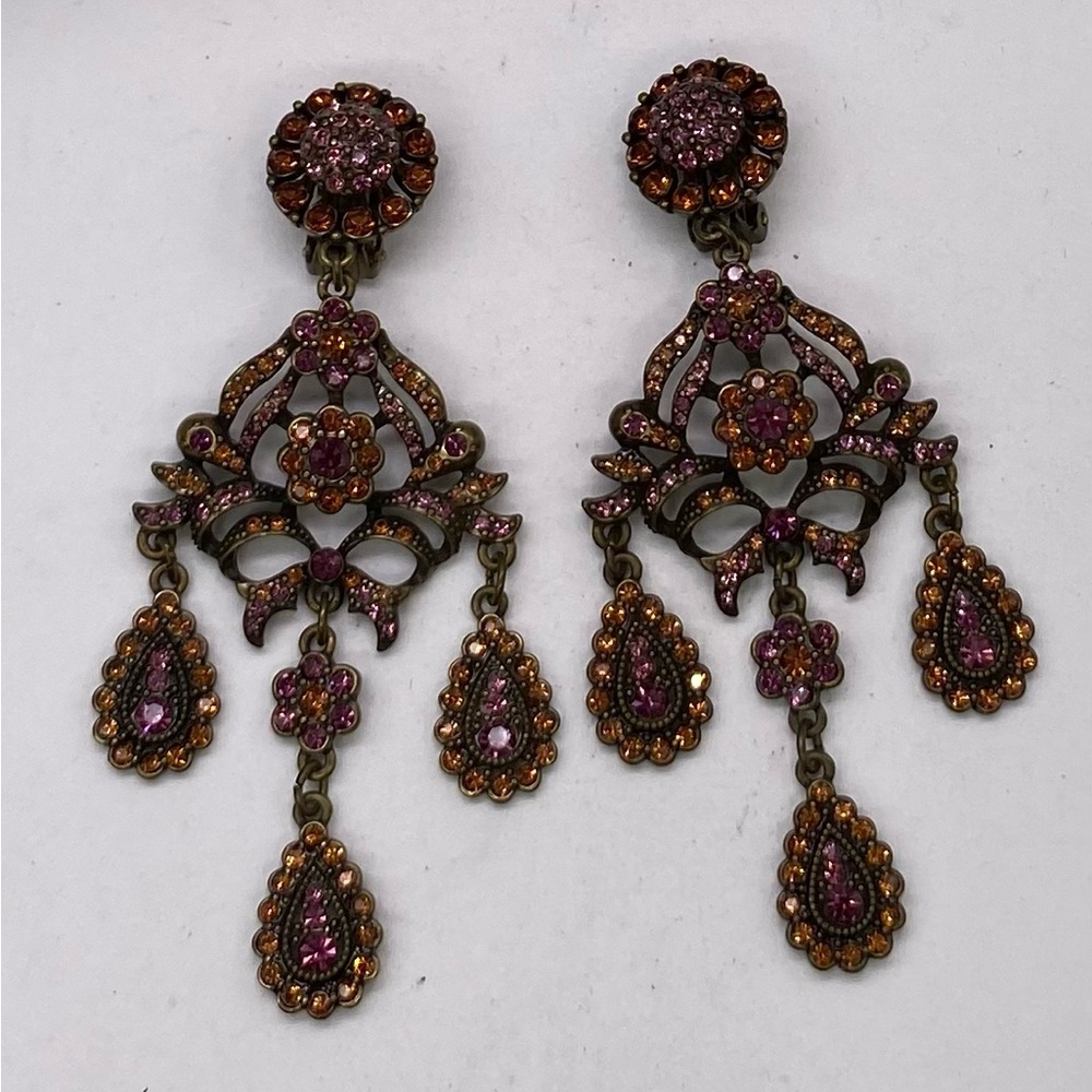UTC Ultimate Trading Corp Crystal Chandelier Earrings Clip On